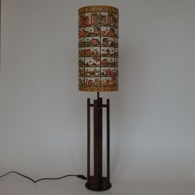 lamp-hout-spoel-weefgetouw-antiek-20e eeuw