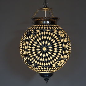 hanglamp-mozaiek-glas-zwart-wit