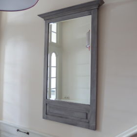 mirror-faceted-frame-wood-grey-early-20th-century-antique
